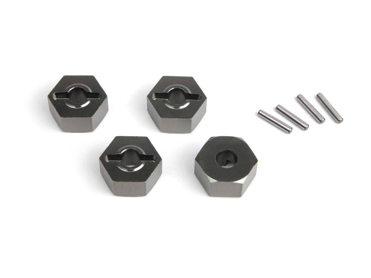 Ensemble de moyeux hexagonaux en aluminium 14 mm (gris/4 pièces) MV150472 - Breizh Modélisme.