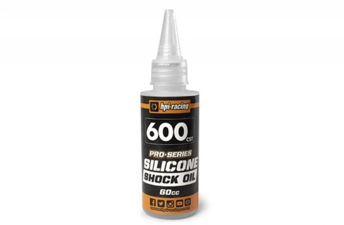 Huile d'amortisseurs HPI Racing 600 cst (60ml) - HP160386 / 60WT - Breizh Modélisme.