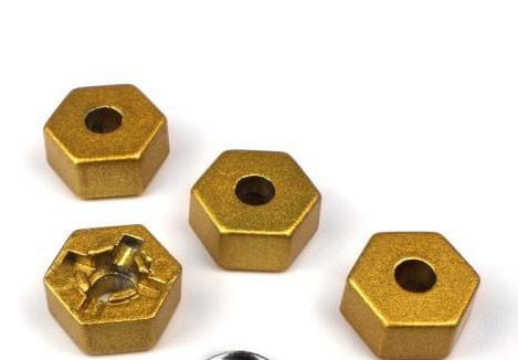 Jeu de moyeux hexagonaux en métal de 12 mm Blackzon - 540243 - Breizh Modélisme.