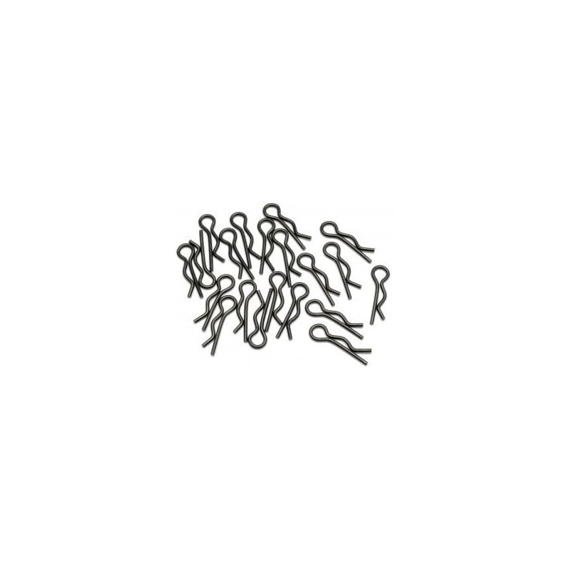 Lot de 20pcs clips de carrosserie 1/10 noir 8mm HPI 6203 - Breizh Modélisme.