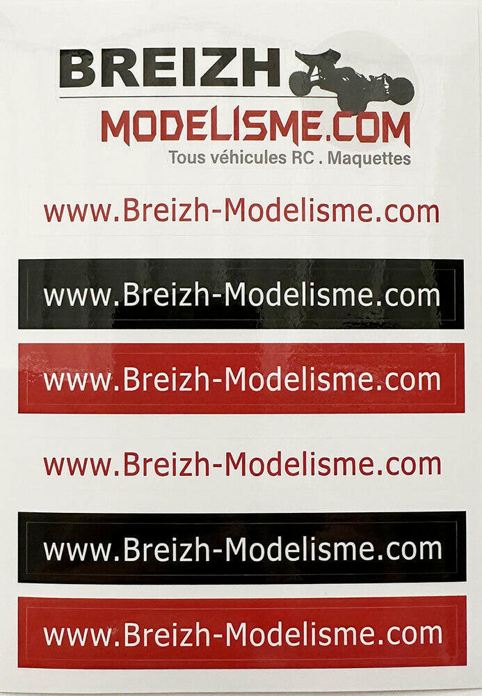 Planche A5 de 6 Stickers Breizh Modelisme (15 x 10 cm) - Breizh Modélisme.