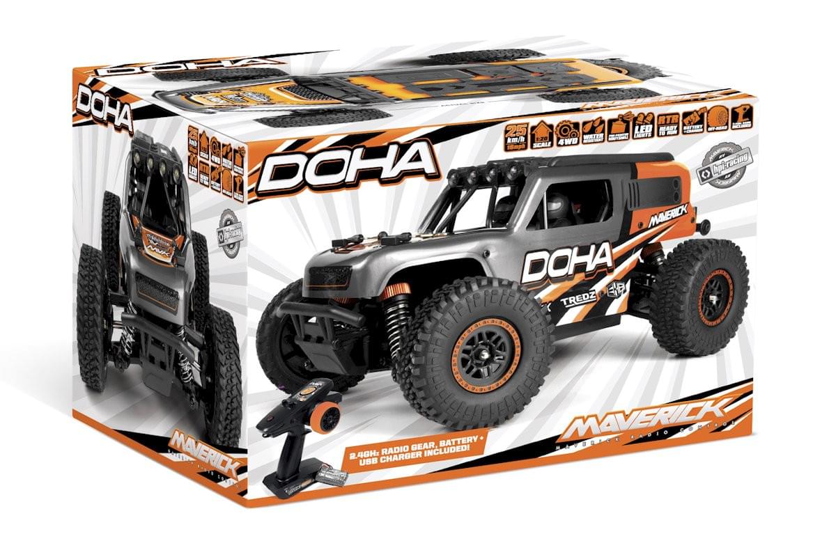 Voiture télécommandée 1/20 Maverick Doha 150702 orange - Breizh Modélisme.