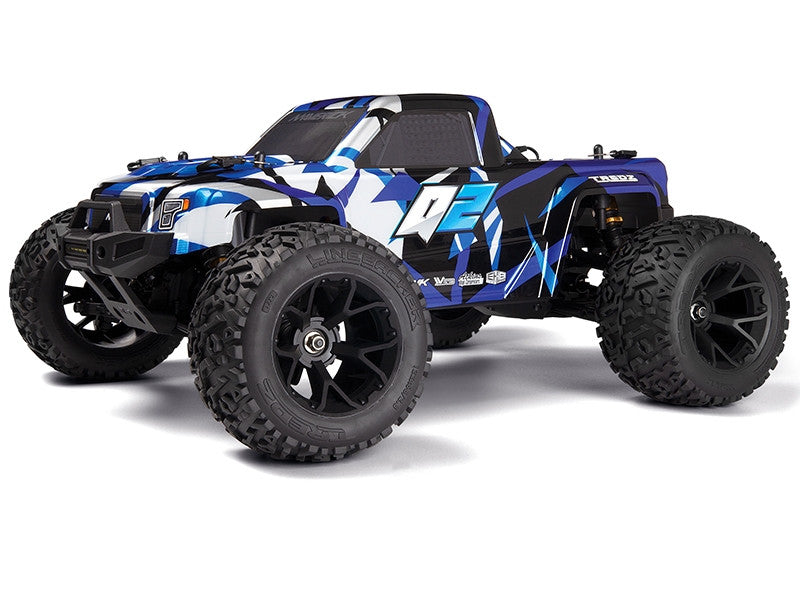 Maverick Quantum 2 MT 4x4 charbon 1/10 - 150400 bleu - Breizh Modélisme.