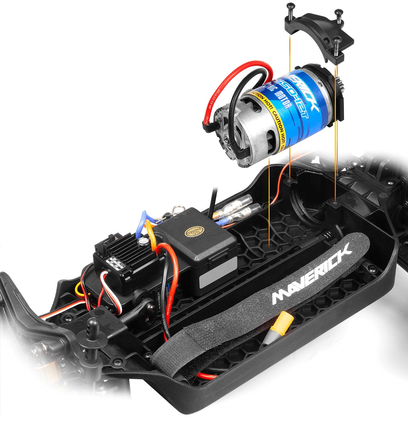 Maverick Quantum 2 MT 4x4 charbon 1/10 - 150400 bleu - Breizh Modélisme.