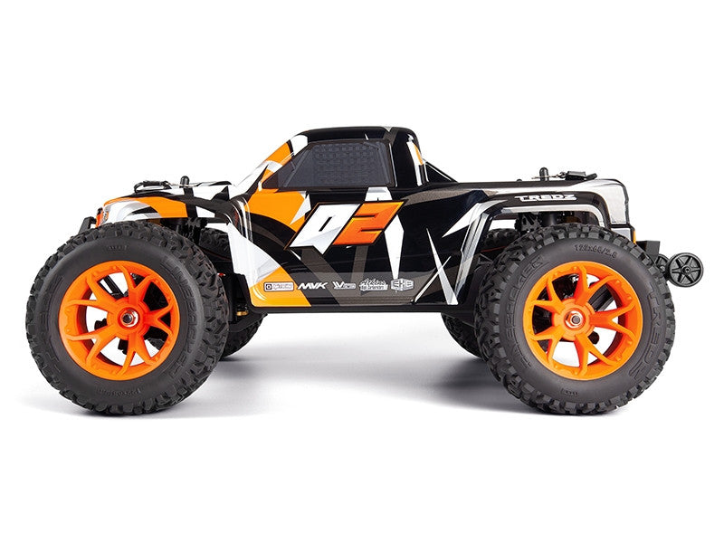 Maverick Quantum 2 MT 4x4 charbon 1/10 - 150401 orange - Breizh Modélisme.