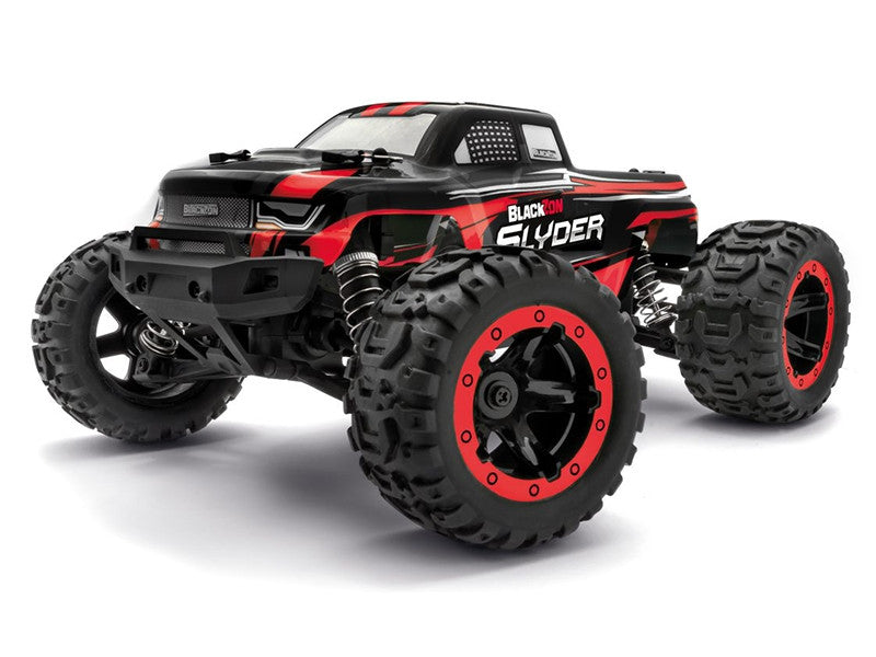 Monster Truck télécommandé 4WD Blackzon Slyder rouge 1/16 RTR - 540098 - Breizh Modélisme.