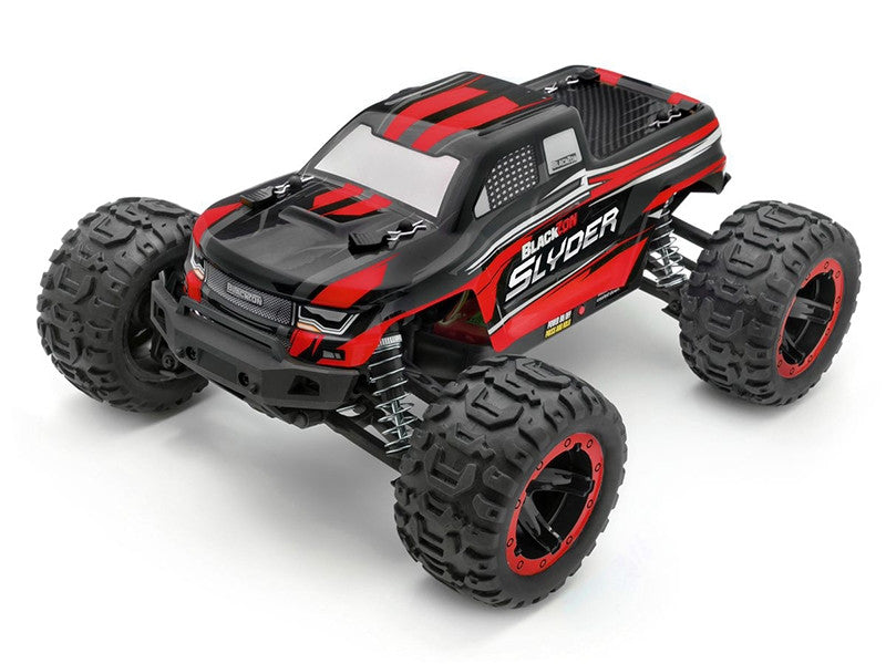 Monster Truck télécommandé 4WD Blackzon Slyder rouge 1/16 RTR - 540098 - Breizh Modélisme.