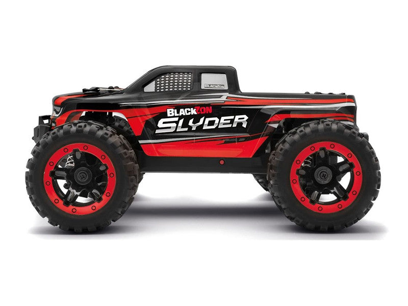Monster Truck télécommandé 4WD Blackzon Slyder rouge 1/16 RTR - 540098 - Breizh Modélisme.