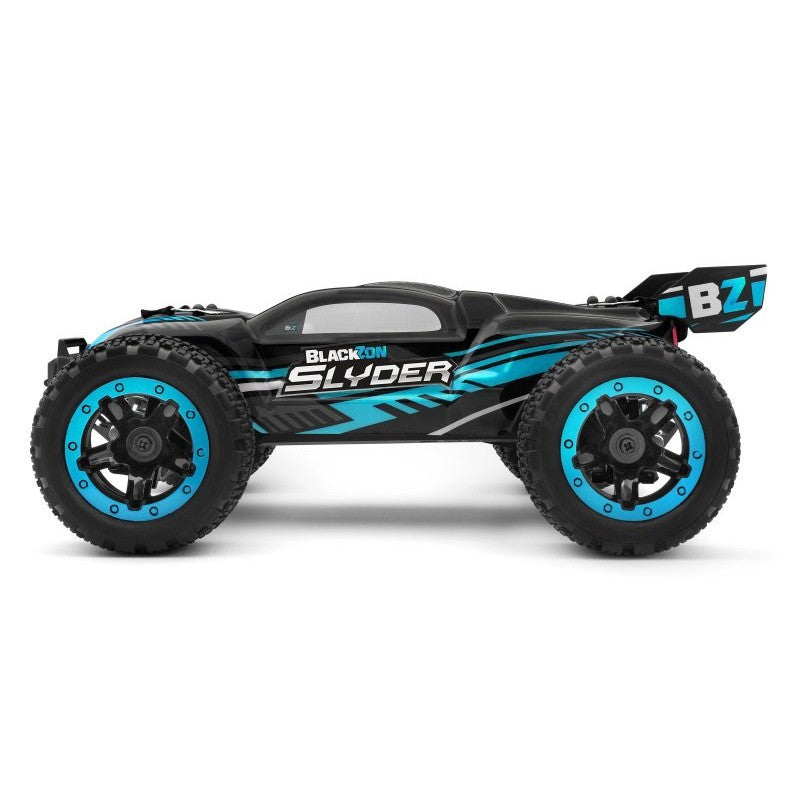 Truggy télécommandé 4WD Blackzon Slyder Bleu 1/16 RTR - Enfants 7 -10 ans - Breizh Modélisme.