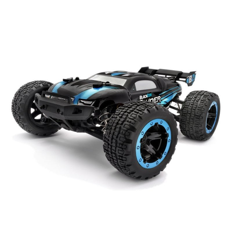 Truggy télécommandé 4WD Blackzon Slyder Bleu 1/16 RTR - Enfants 7 -10 ans - Breizh Modélisme.