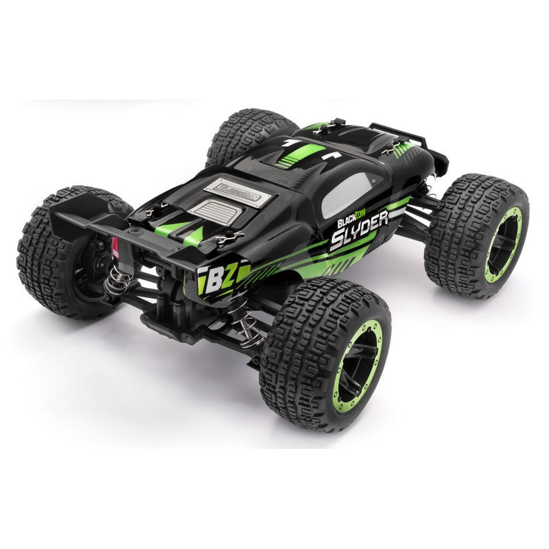 Truggy télécommandé 4WD Blackzon Slyder vert 1/16 RTR - 540102 - Breizh Modélisme.