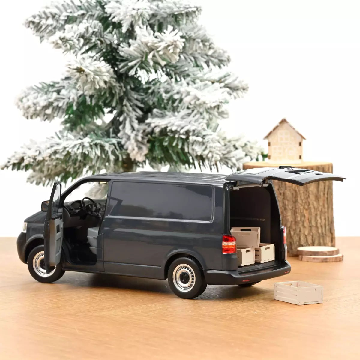 Voiture miniature collection 1/18 VW Transporter 2003 Gris anthracite Norev 188616
