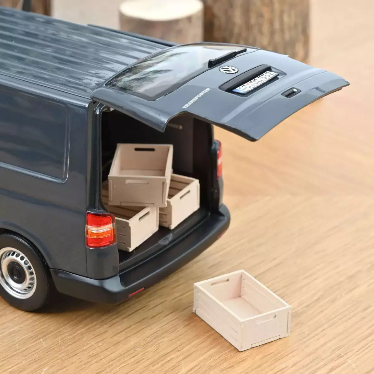 Voiture miniature collection 1/18 VW Transporter 2003 Gris anthracite Norev 188616