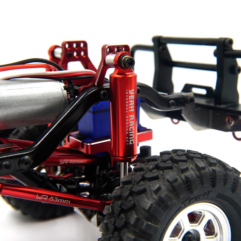 4 Amortisseurs Hydrauliques alu 58mm Traxxas TRX-4M 1/18 noir Yeah racing - Breizh Modélisme.