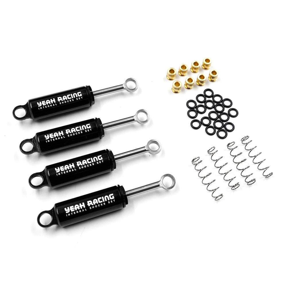 4 Amortisseurs Hydrauliques alu Traxxas TRX-4M 1/18 noir Yeah racing - Breizh Modélisme.