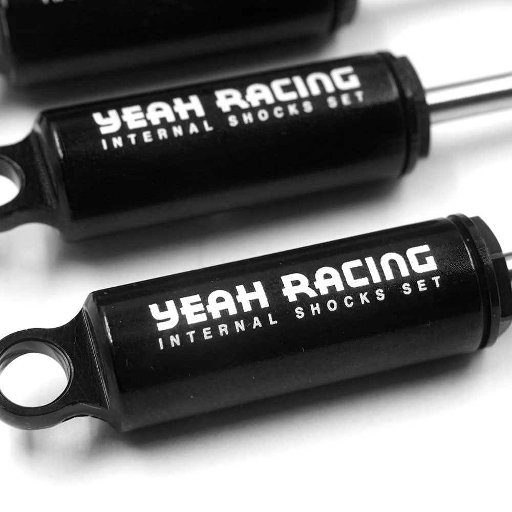 4 Amortisseurs Hydrauliques alu Traxxas TRX-4M 1/18 noir Yeah racing - Breizh Modélisme.