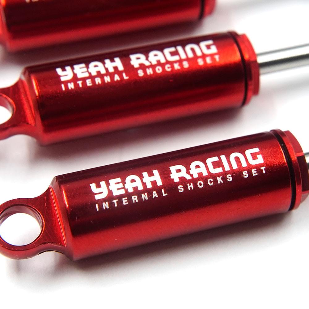 4 Amortisseurs Hydrauliques alu Traxxas TRX-4M 1/18 rouge Yeah racing - Breizh Modélisme.