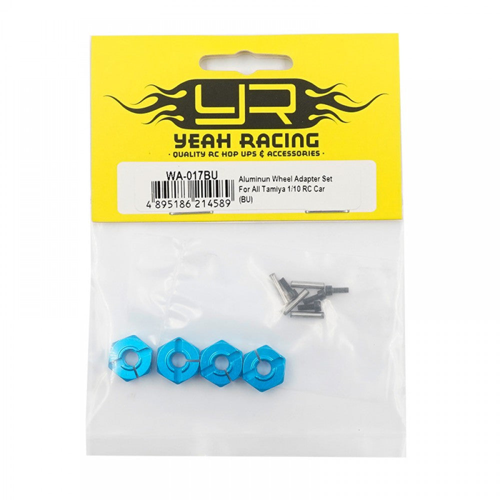 4 Hexagones de roue 6mm alu Bleu pour voitures RC 1/10 - Breizh Modélisme.