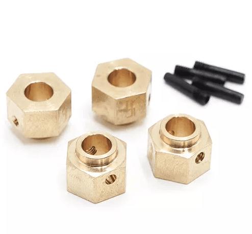 Adaptateur hexagonal en laiton de 12 mm, décalage de 8 mm pour Traxxas TRX-4 - Breizh Modélisme.