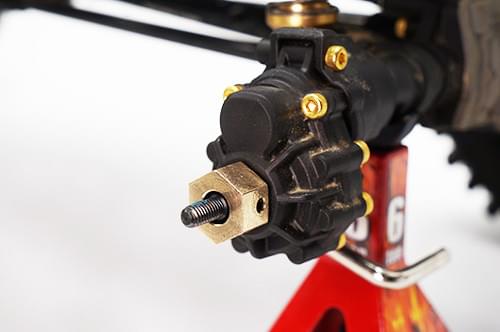 Adaptateur hexagonal en laiton de 12 mm, décalage de 8 mm pour Traxxas TRX-4 - Breizh Modélisme.