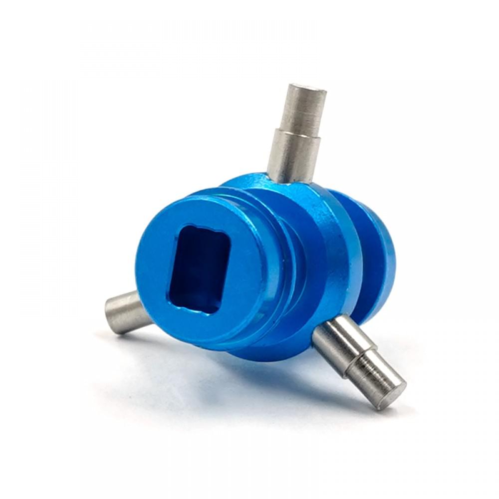 Axe solide en aluminium bleu pour Tamiya TT01 Yeah Racing - Breizh Modélisme.