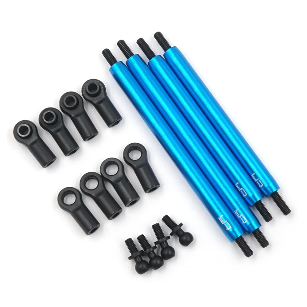Biellettes en aluminium pour Tamiya CC02 bleu - Breizh Modélisme.
