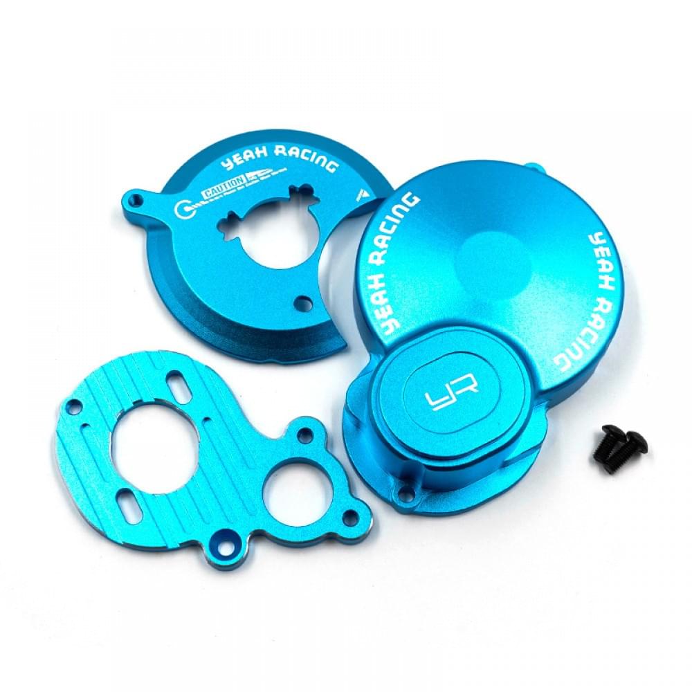 Couvercle d'engrenage en alu avec support moteur pour Tamiya BBX (BB-01) - Breizh Modélisme.