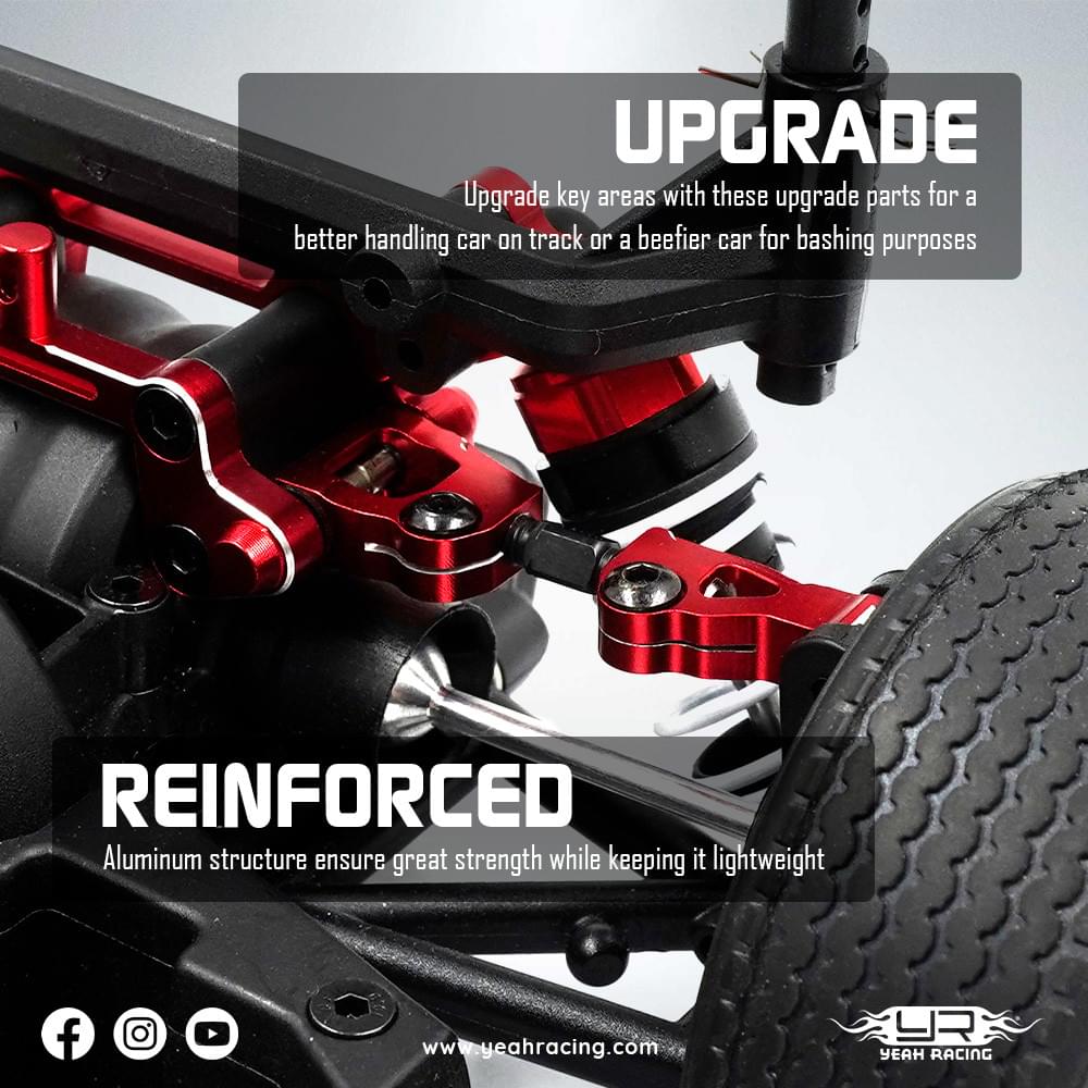 Ensemble de bras supérieurs arrière en aluminium pour Kyosho 1/10 Fazer Mk2 - Breizh Modélisme.