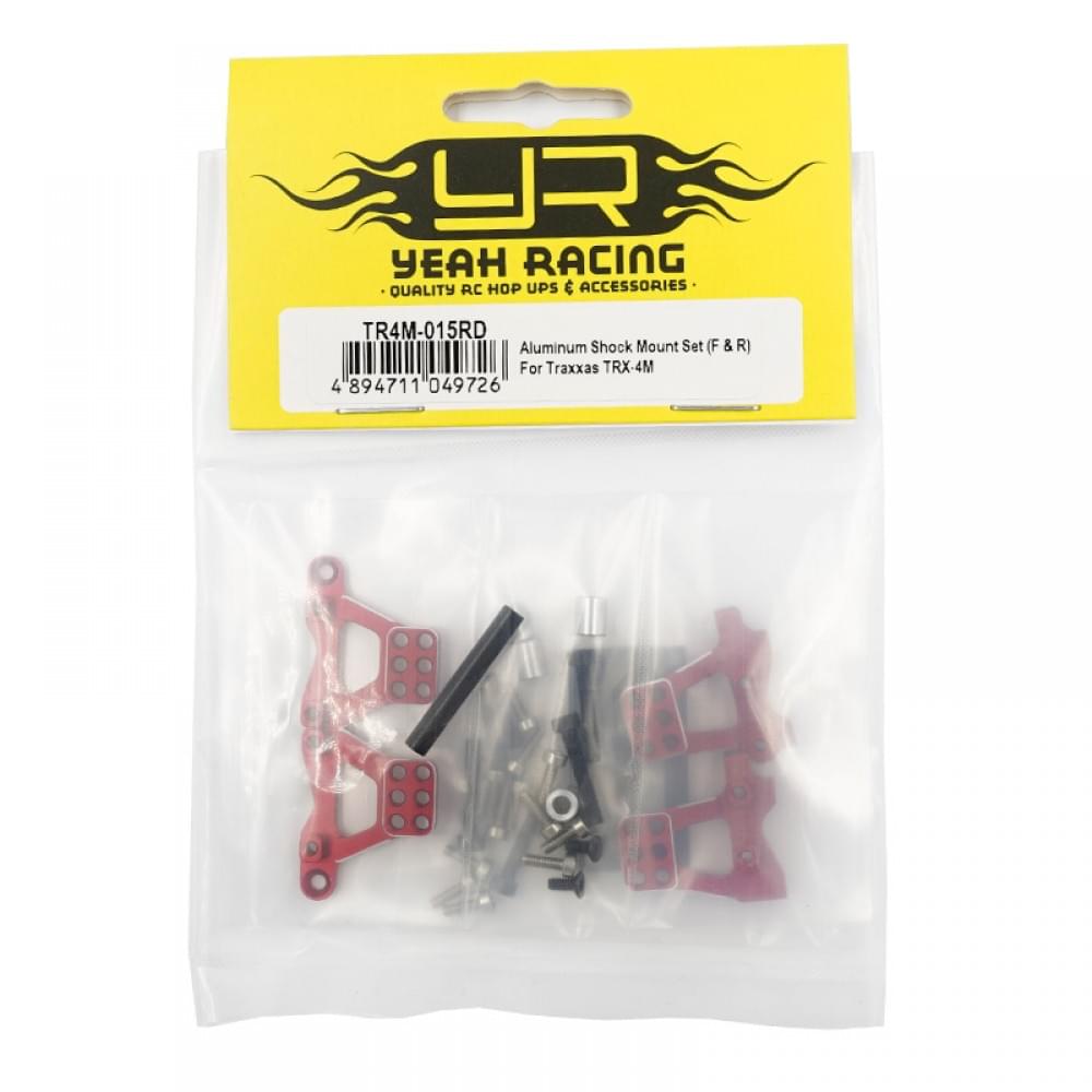 Ensemble de supports d'amortisseurs avant et arrière en aluminium pour TRX-4M Yeah Racing - Breizh Modélisme.
