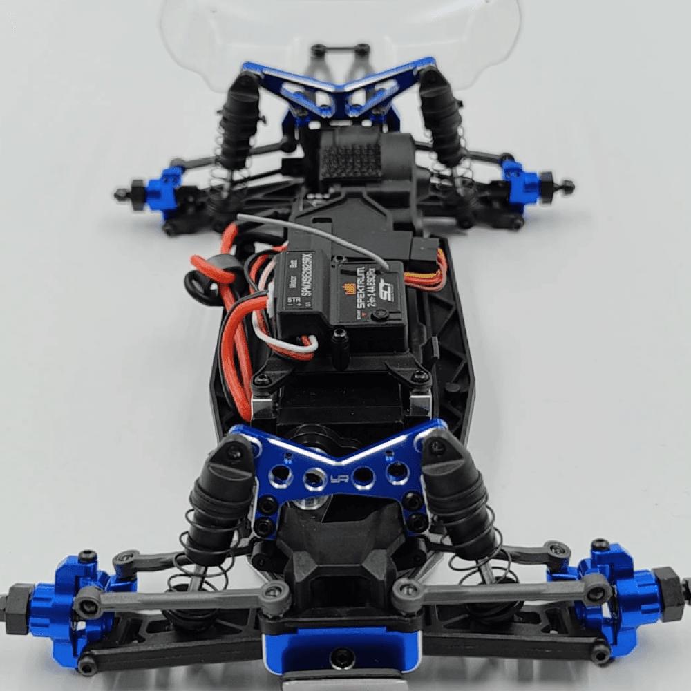 Ensemble de tour d'amortisseurs en aluminium (avant et arrière) pour buggy Losi 1/24 Micro-B 2WD - Breizh Modélisme.
