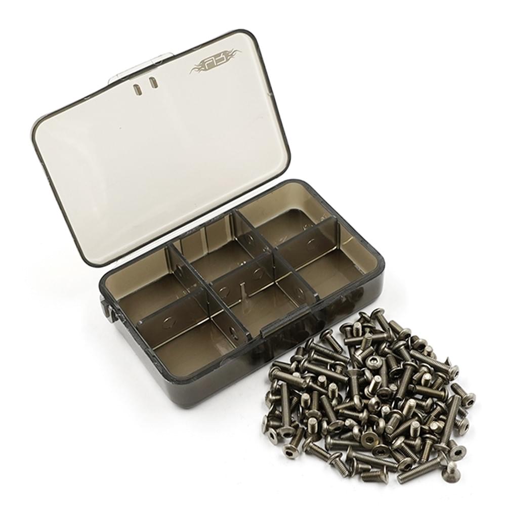 Ensemble de vis en titane assorties avec boîte pour Tamiya CC-02 - Breizh Modélisme.