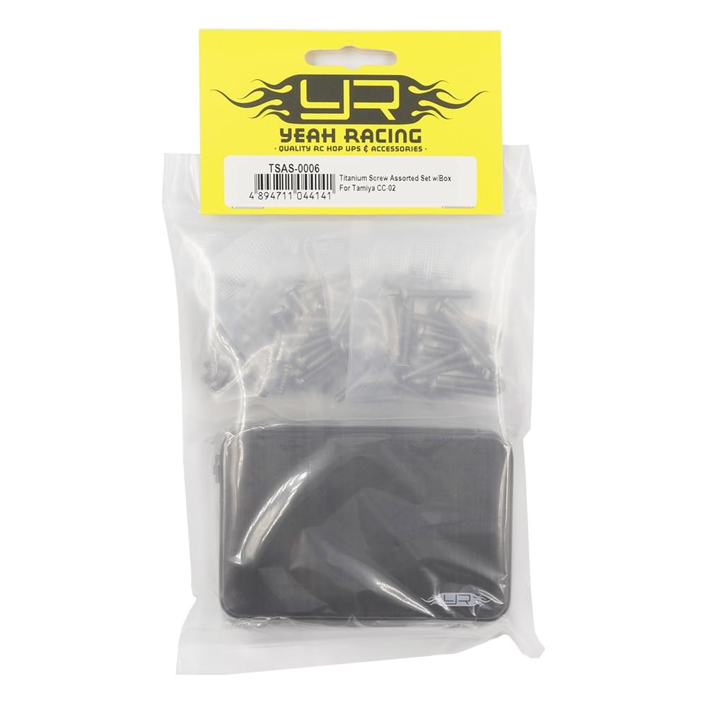 Ensemble de vis en titane assorties avec boîte pour Tamiya CC-02 - Breizh Modélisme.