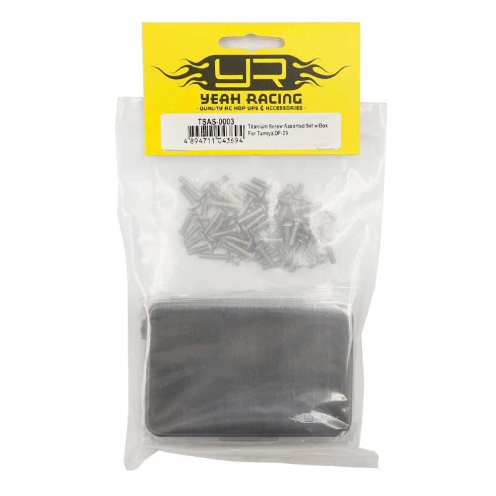 Ensemble de vis en titane assorties avec boîte pour Tamiya DF-03 - Breizh Modélisme.