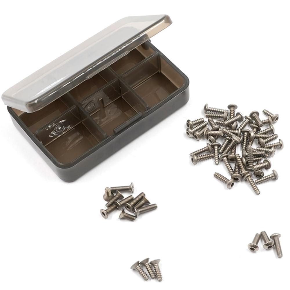 Ensemble de vis en titane assorties avec boîte pour Tamiya TT-02B - Breizh Modélisme.