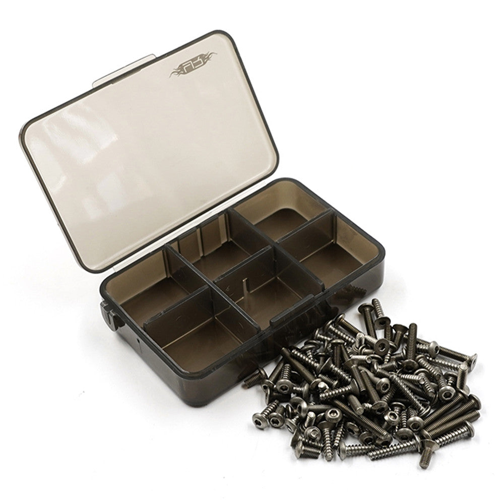 Ensemble de vis en titane assorties V2 avec mini-boîte pour Tamiya Top Force Evo 2021 - Breizh Modélisme.