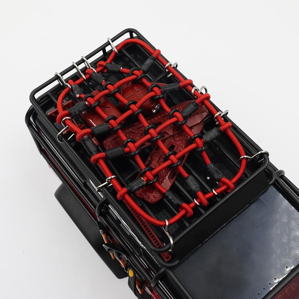 Filet de toit rouge 65x105mm pour Traxxas TRX-4M 1/18 - Breizh Modélisme.