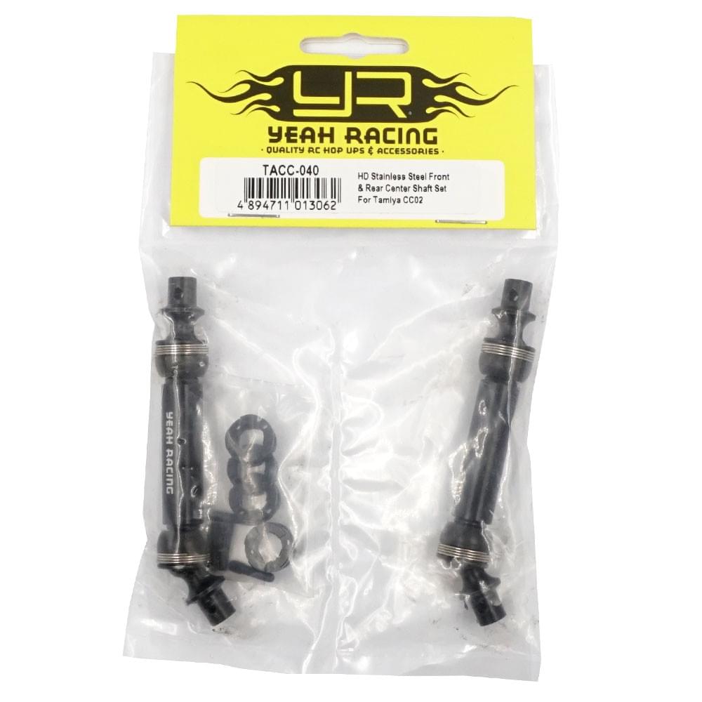 Jeu d'arbres centraux avant et arrière en acier HD, pour Tamiya CC-02 CC-02L CC-02M - Breizh Modélisme.