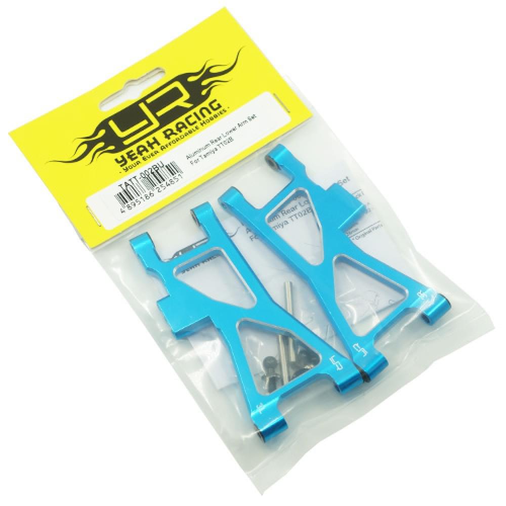 Jeu de bras inférieurs arrière en aluminium pour Tamiya TT02B - Breizh Modélisme.