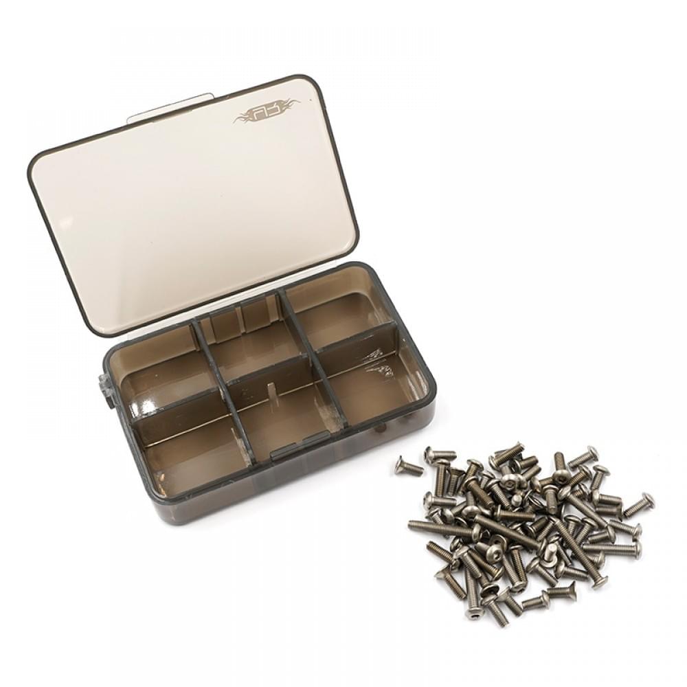 Jeu de vis en titane assorties avec mini-boîte pour Tamiya M08 - Breizh Modélisme.