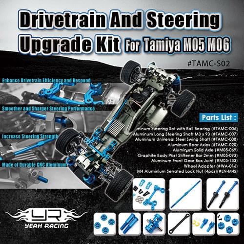 Kit de conversion pour châssis Tamiya M05 M06 Yeah Racing - Breizh Modélisme.