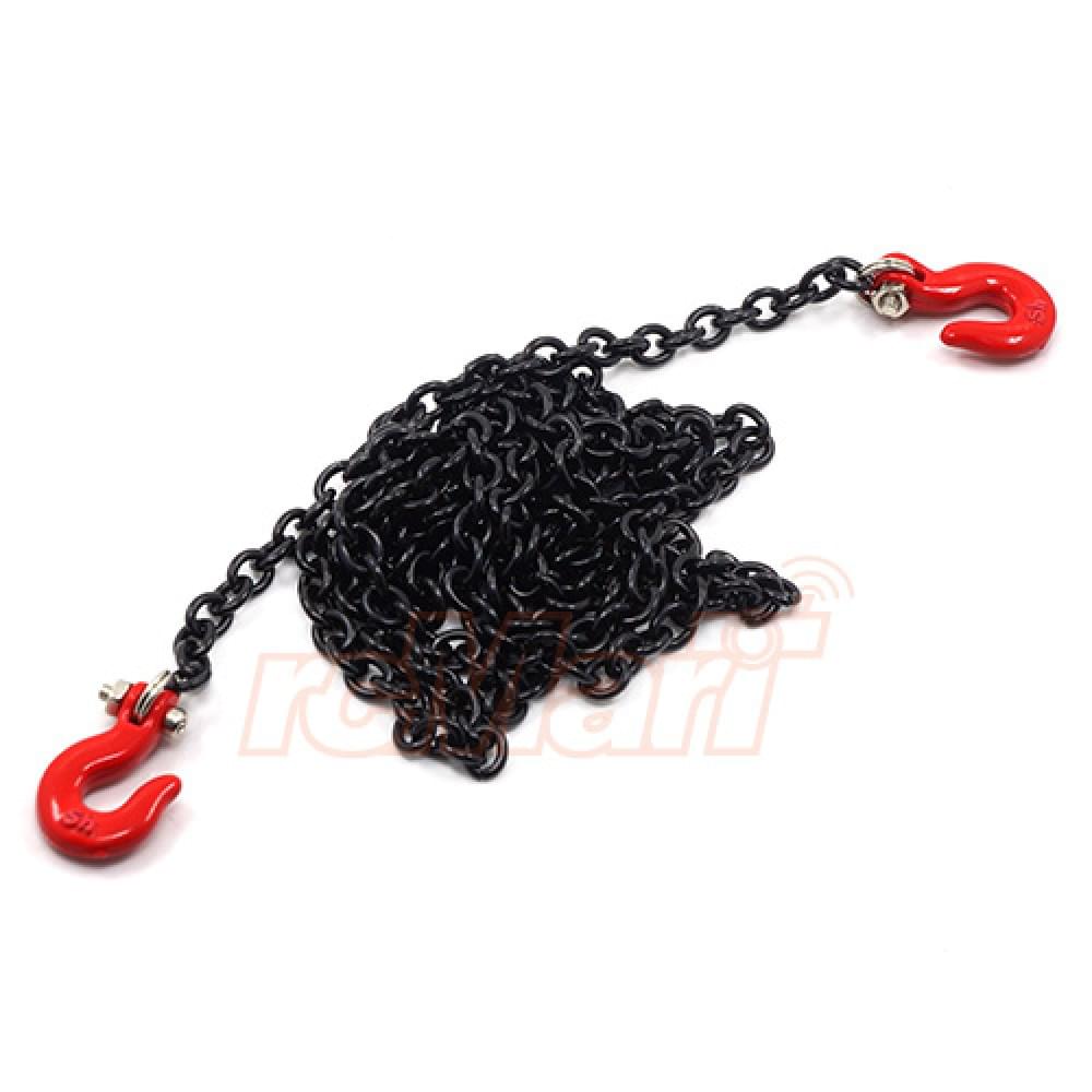 Longue chaîne et crochet ensemble noir 96 cm 1/10 RC Rock Crawler - Breizh Modélisme.
