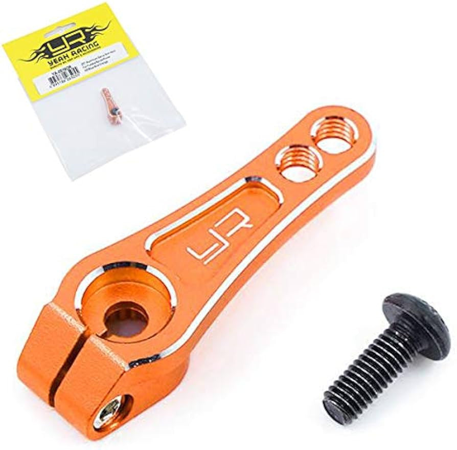 Palonnier servo 25T alu orange pour Futaba / Savox / Power HD - Breizh Modélisme.