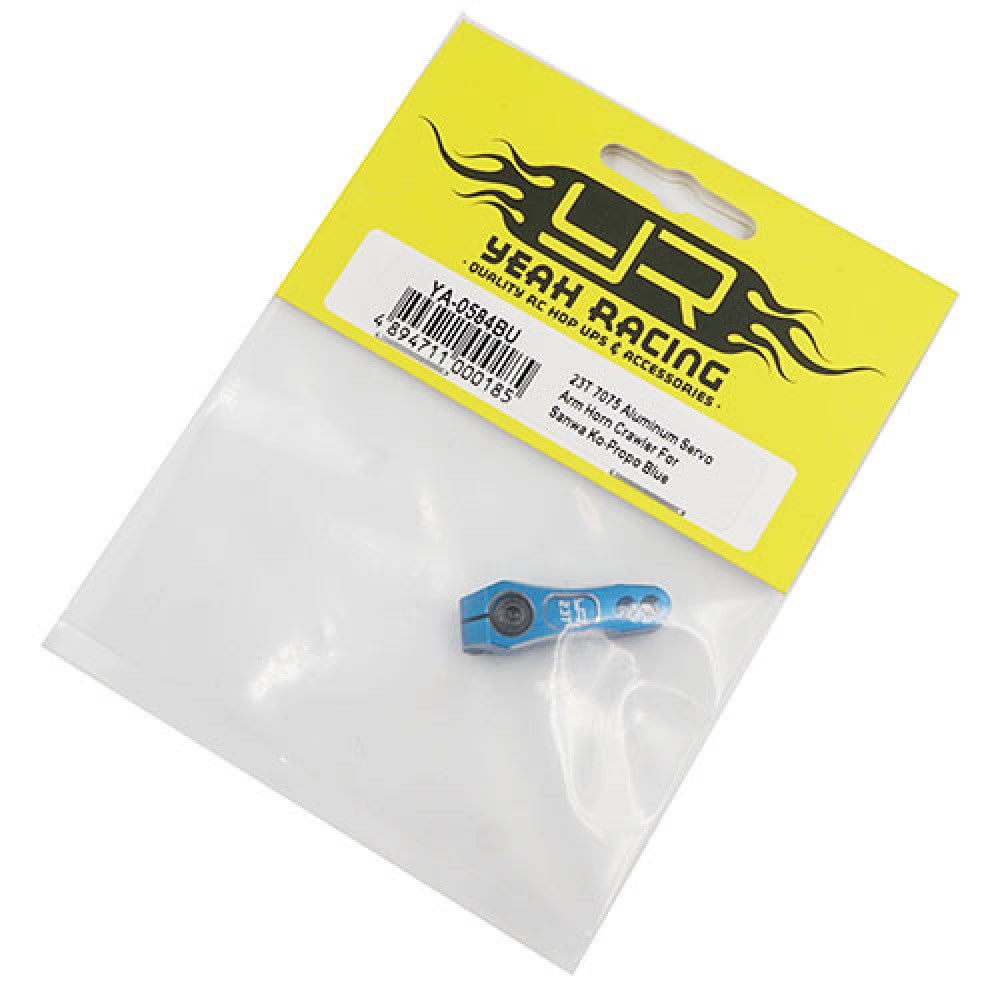 Palonnier servo double en aluminium 23T bleu - Breizh Modélisme.