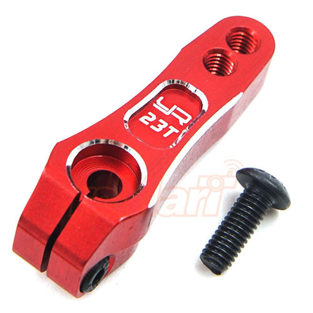 Palonnier servo double en aluminium 23T rouge - Breizh Modélisme.