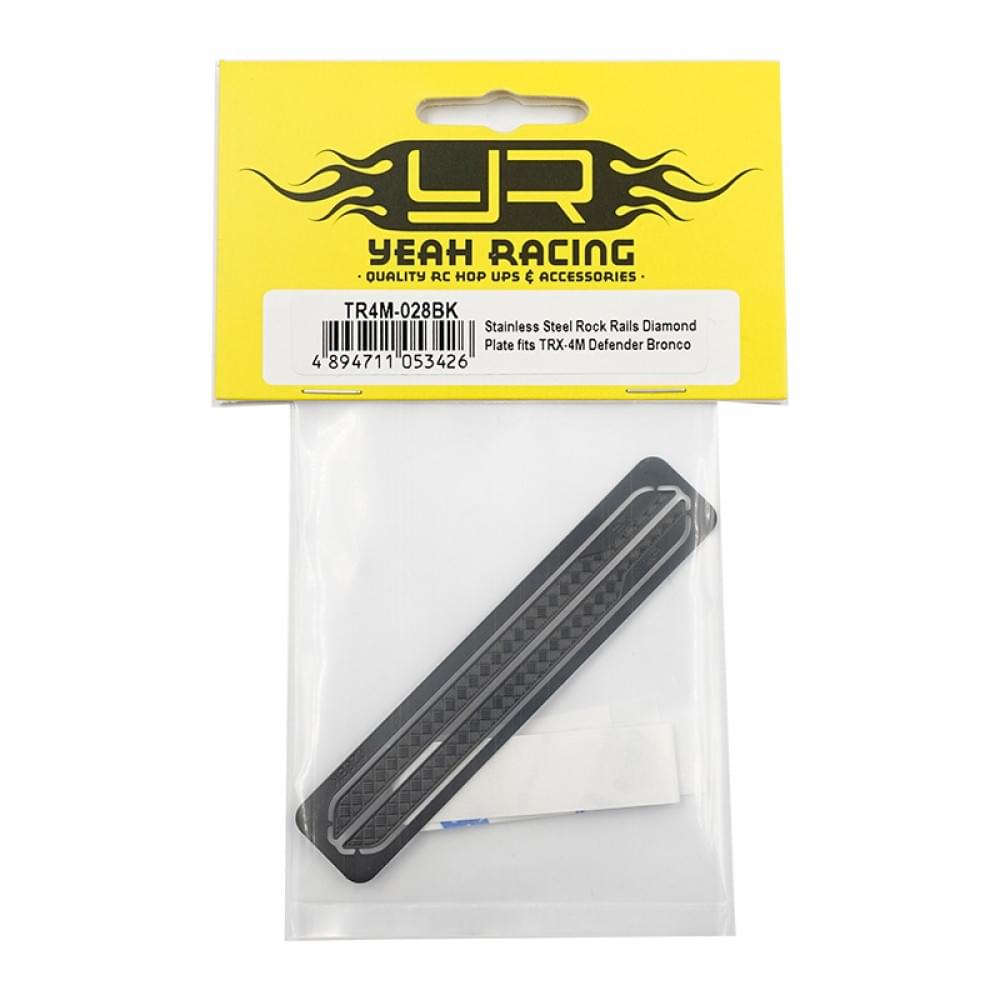 Plaque diamantée pour rails de roche en acier inoxydable pour TRX-4M Defender Bronco Yeah Racing - Breizh Modélisme.