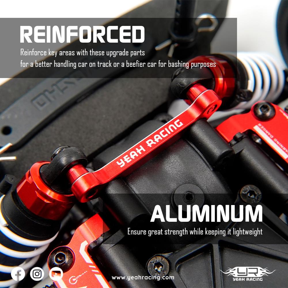Support d'amortisseur avant en aluminium pour Kyosho 1/10 Fazer Mk2 - Breizh Modélisme.