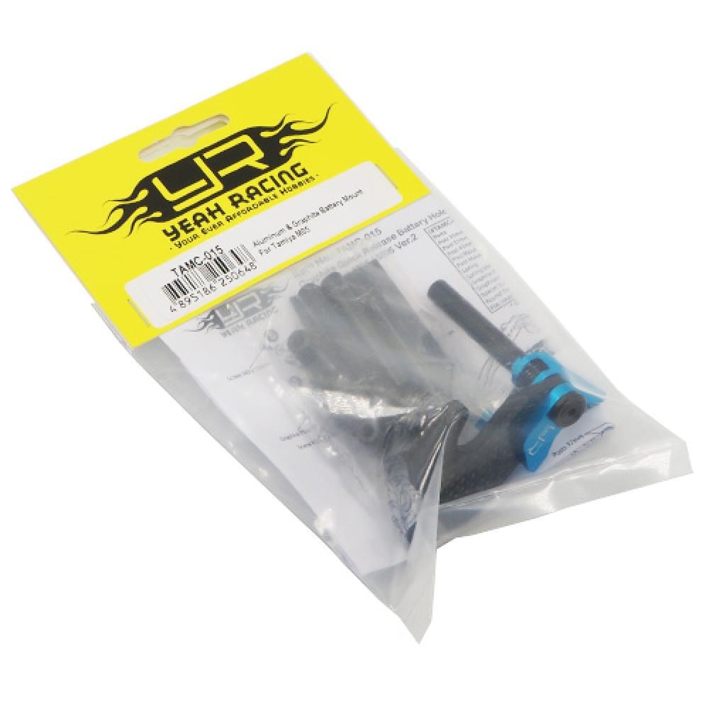 Support de batterie en aluminium et graphite pour Tamiya M05 Yeah Racing - Breizh Modélisme.