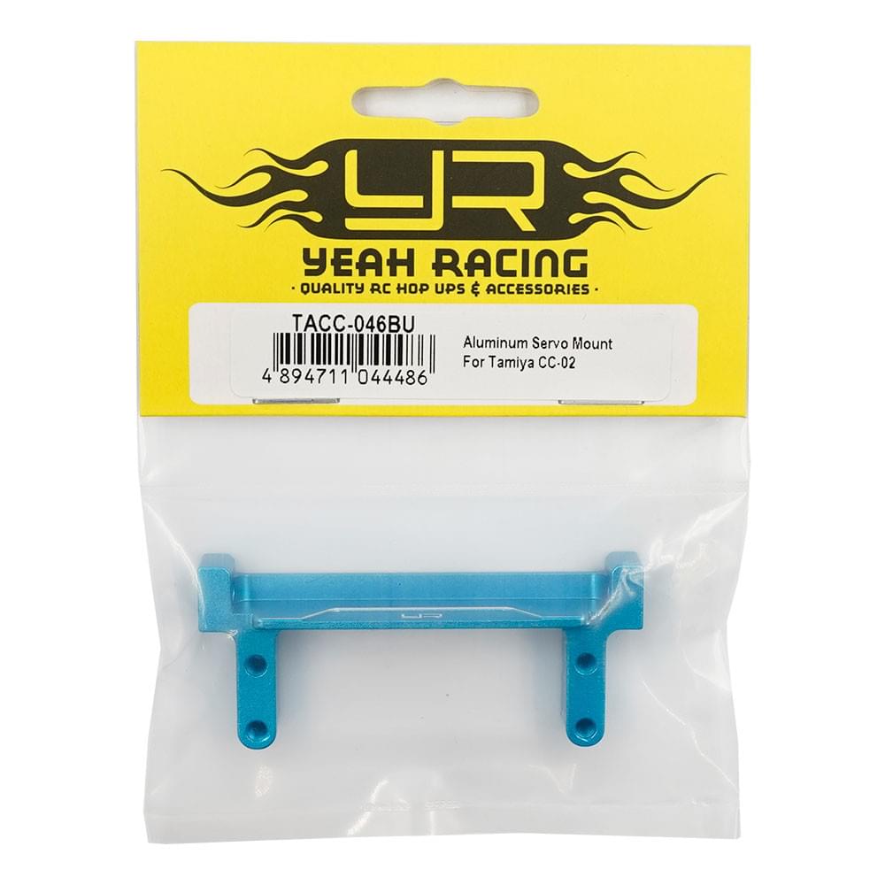 Support de servo en aluminium pour Tamiya CC02 bleu - Breizh Modélisme.