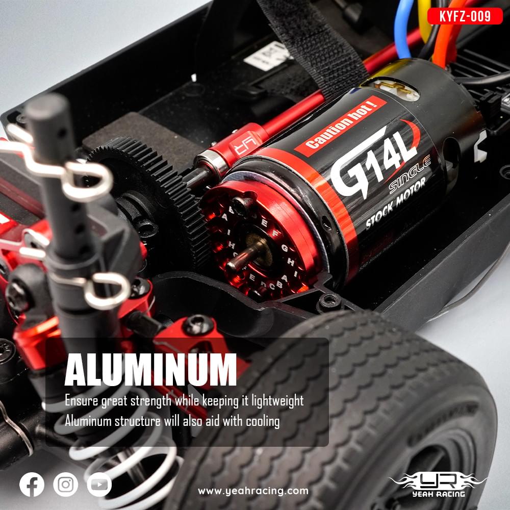 Support moteur en aluminium pour Kyosho Fazer Mk2 - Breizh Modélisme.
