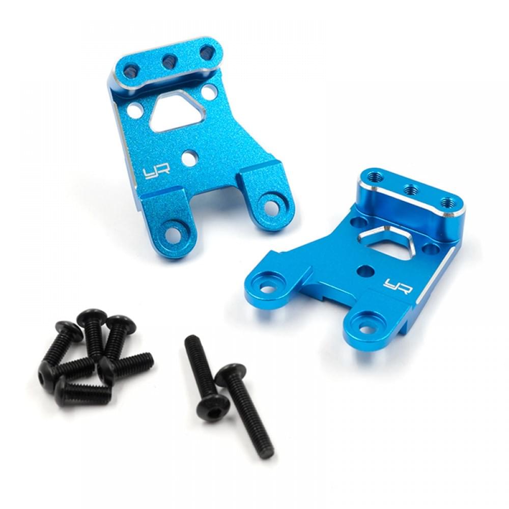 Supports amortisseurs en aluminium pour Tamiya CC02 bleu - Breizh Modélisme.